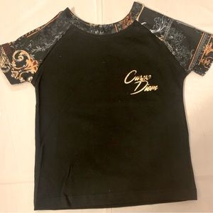 River Island Black Carpe Diem Print Sleeve T-Shirt